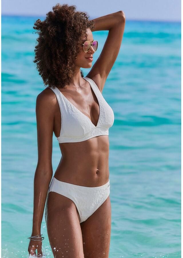 Buffalo Bikinibroekje Bubble met bloemig structuurpatroon - Foto 4