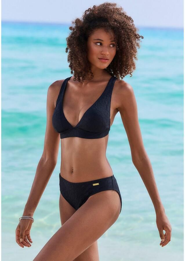 Buffalo Triangel-bikinitop Bubble met bloemige structuur - Foto 4