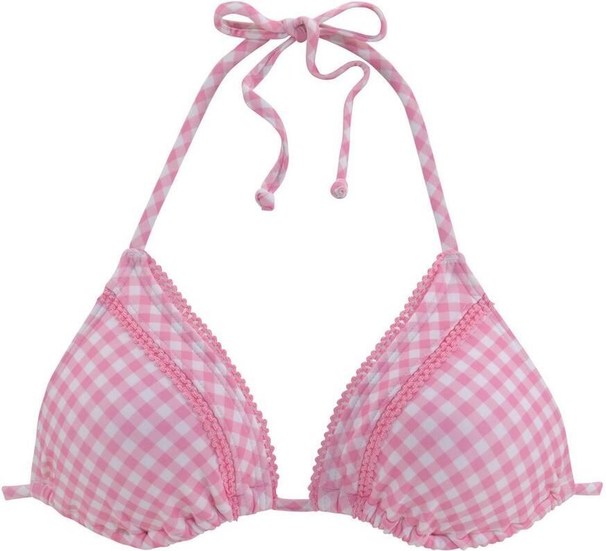 Buffalo Triangel-bikinitop Geruit met sierrand - Foto 2