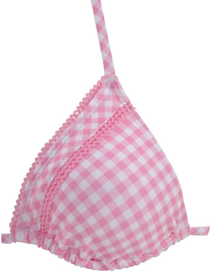 Buffalo Triangel-bikinitop Geruit met sierrand - Foto 3