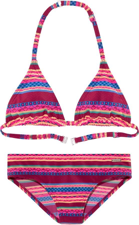 Buffalo Triangelbikini Lux Kids met abstracte print - Foto 3