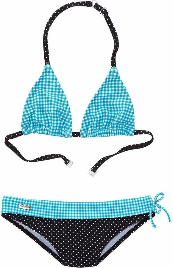 Buffalo Triangelbikini met motievenmix van ruit en stippen