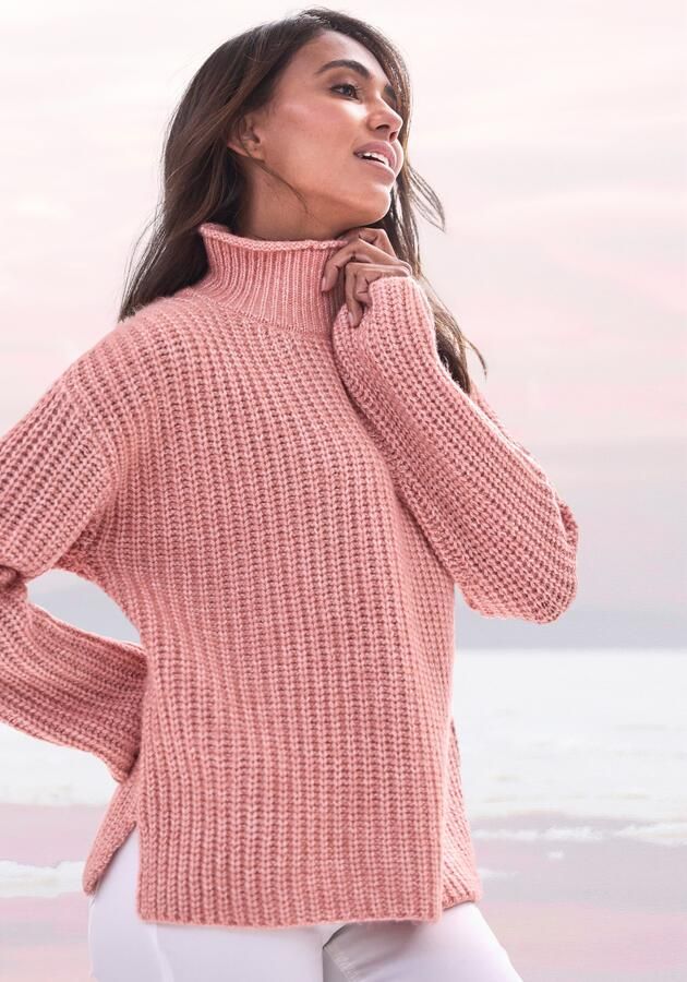 Buffalo Trui met staande kraag in gemêleerde look - Foto 5