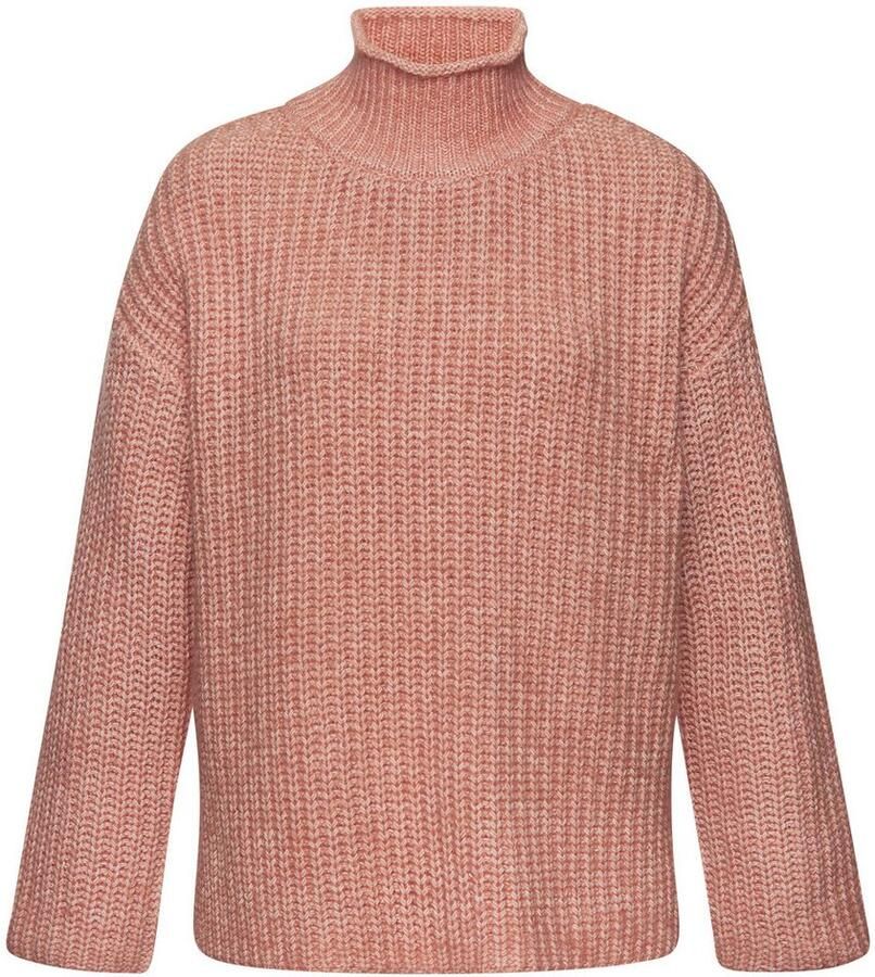 Buffalo Trui met staande kraag in gemêleerde look