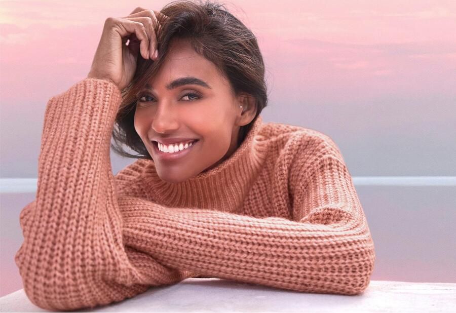 Buffalo Trui met staande kraag in gemêleerde look - Foto 4