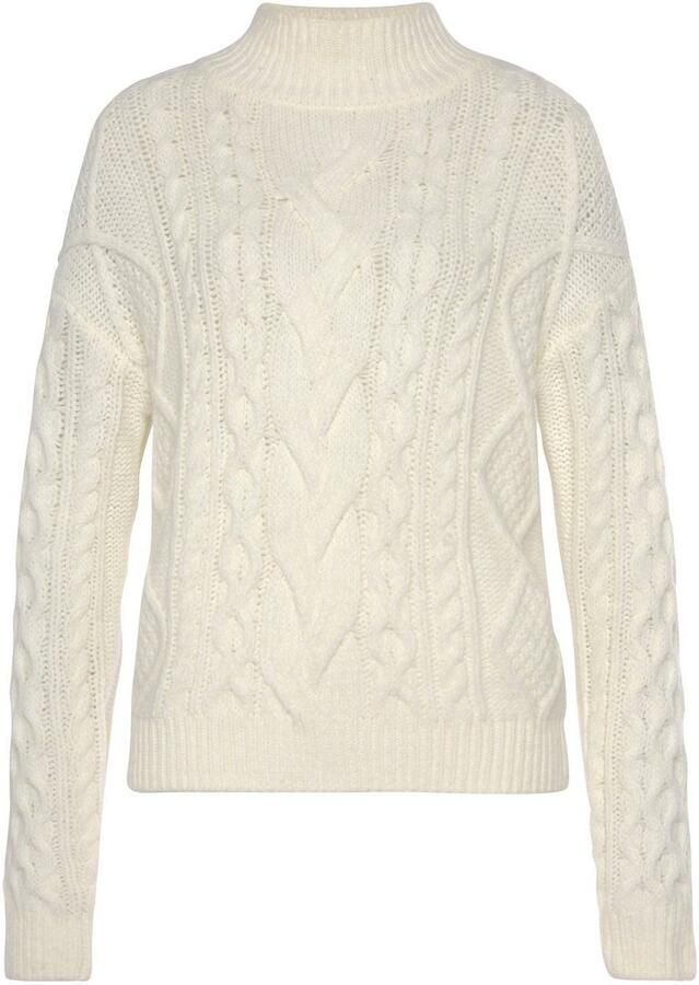 Buffalo Trui met staande kraag met kabelpatroon wintertrui basic - Foto 2