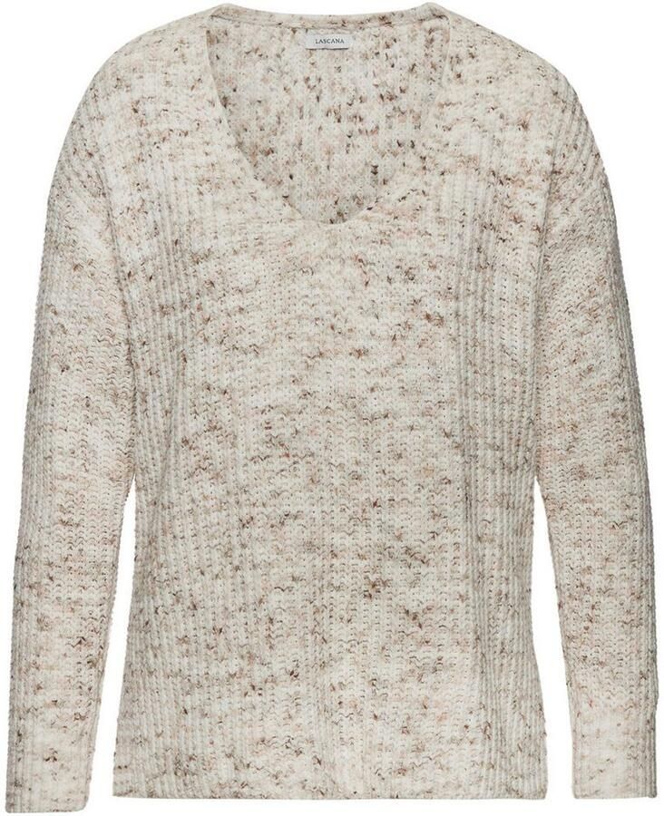 Buffalo Trui met V-hals van zachte chenille gebreide trui knus en zacht pastel