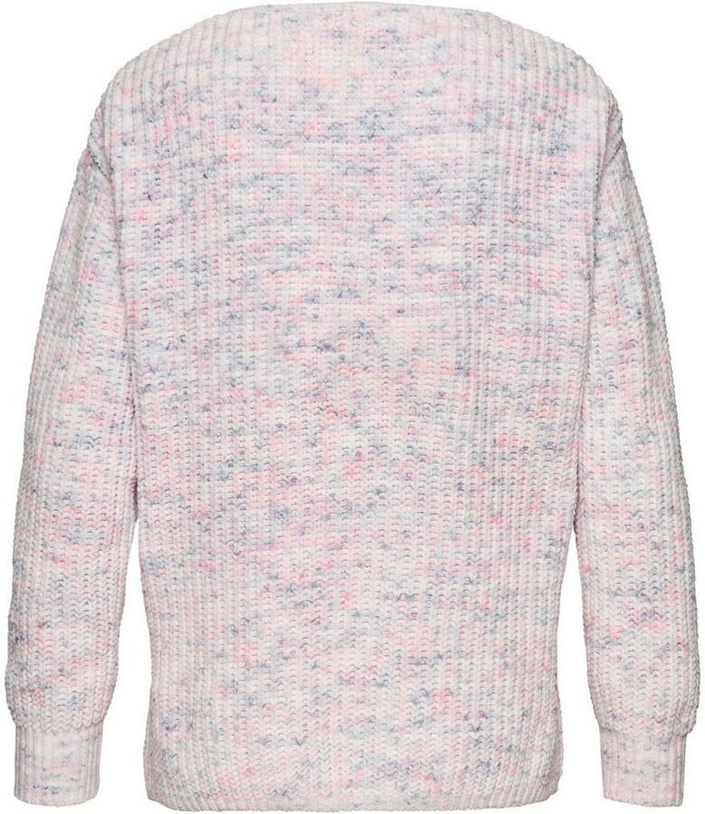 Buffalo Trui met V-hals van zachte chenille gebreide trui knus en zacht pastel