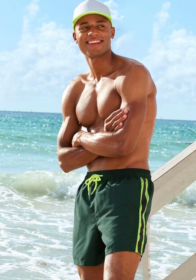 Buffalo Zwemshort met contrastkleurige details - Foto 4