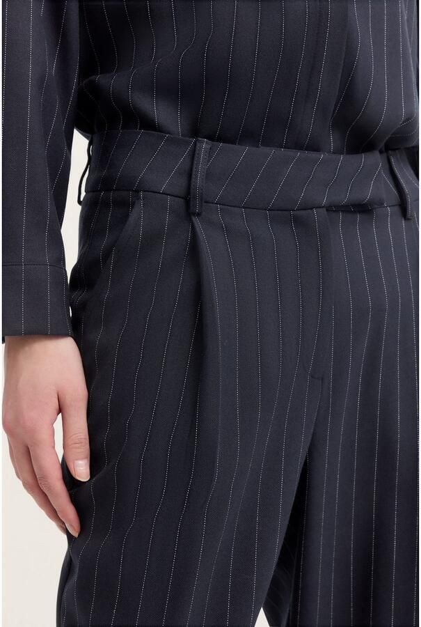 Bugatti Bandplooibroek Elegant met krijtstrepen en stretch