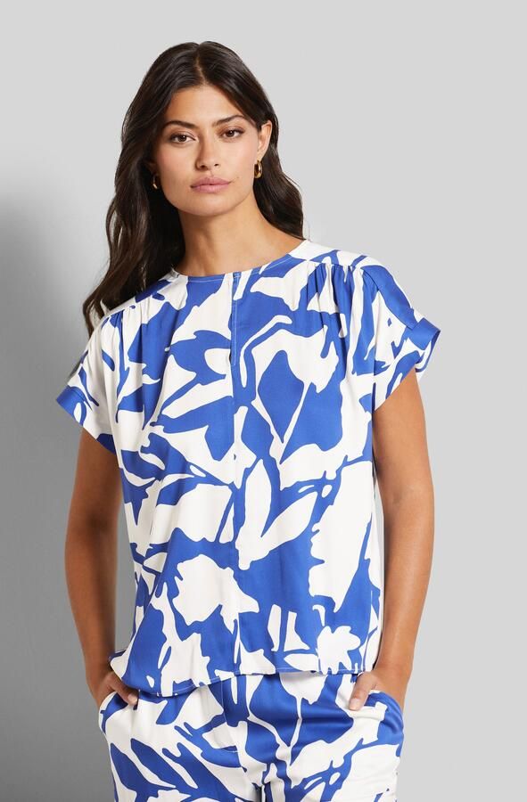 Bugatti Blouse met korte mouwen met afhangende schouders - Foto 6