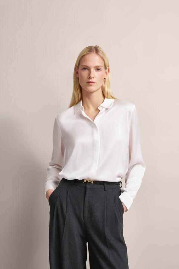 Bugatti Blouse met lange mouwen met een afgeronde zoom - Foto 5