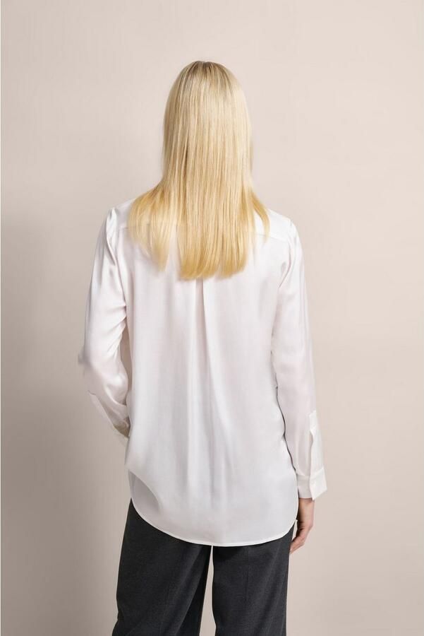 Bugatti Blouse met lange mouwen met een afgeronde zoom