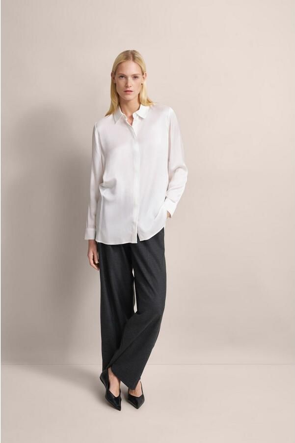 Bugatti Blouse met lange mouwen met een afgeronde zoom - Foto 2