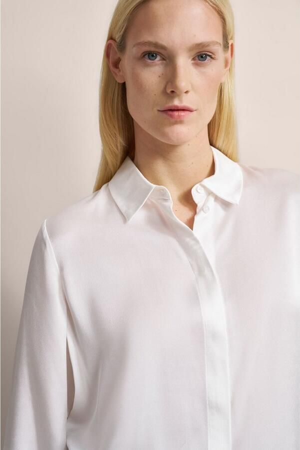 Bugatti Blouse met lange mouwen met een afgeronde zoom - Foto 3