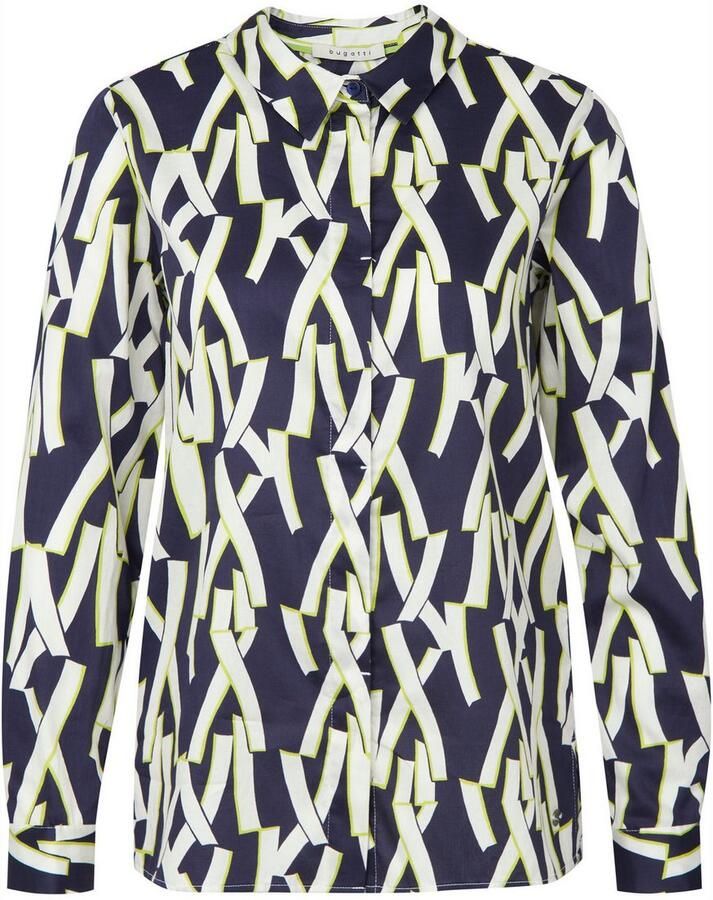 Bugatti Blouse met lange mouwen met overhemdkraag