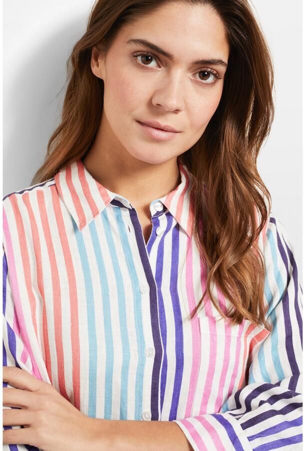 Bugatti Blousejurk met stijlvolle streepcombinatie