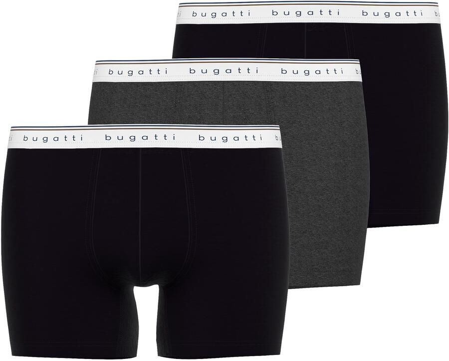 Bugatti Boxershort Pisa brede band met logo ade d katoenmix strak basic (Set van 3) - Foto 4