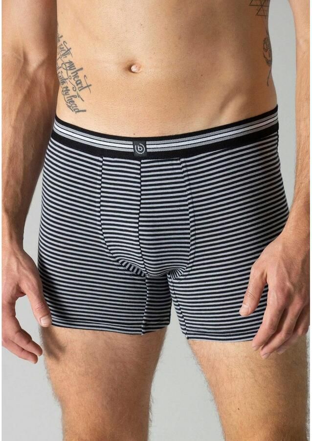 Bugatti Boxershort Praag comfortabel ade d katoenmix met logo nauw lang (Set van 3) - Foto 2