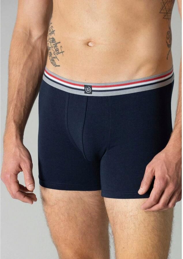 Bugatti Boxershort Praag comfortabel ade d katoenmix met logo nauw lang (Set van 3) - Foto 2