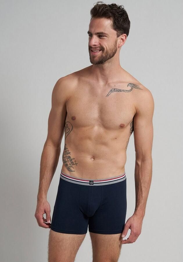 Bugatti Boxershort Praag comfortabel ade d katoenmix met logo nauw lang (Set van 3) - Foto 3