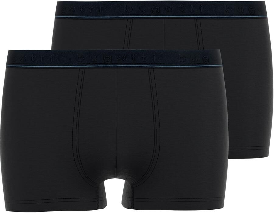 Bugatti Boxershort Rome zacht basic smal ade d brede band katoenmix (2 stuks Set van 2)