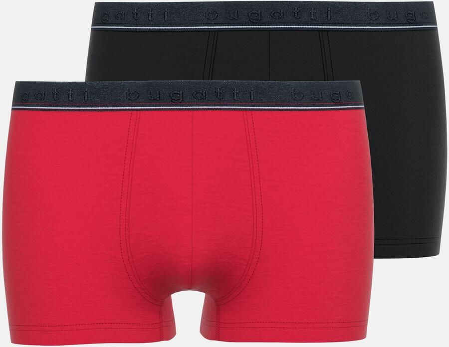 Bugatti Boxershort Rome zacht basic smal ade d brede band katoenmix (2 stuks Set van 2)