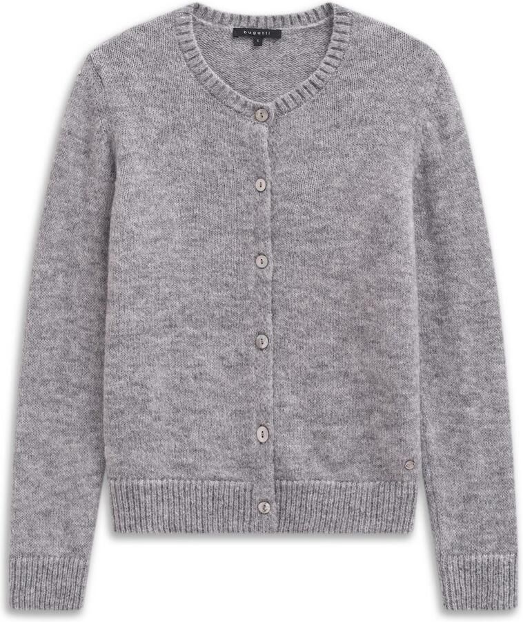 Bugatti Cardigan Zacht & warm met ronde hals en knoopsluiting