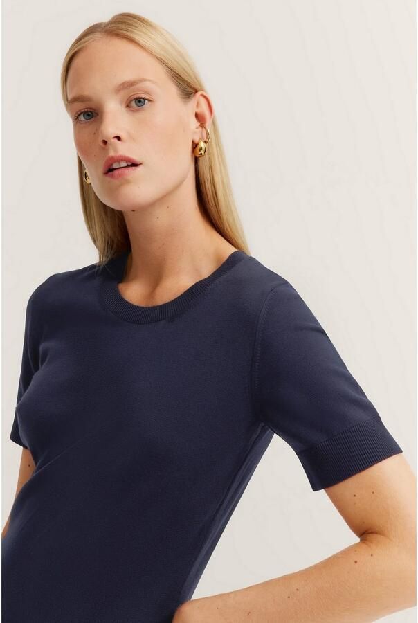 Bugatti Gebreide jurk met zijsplitten