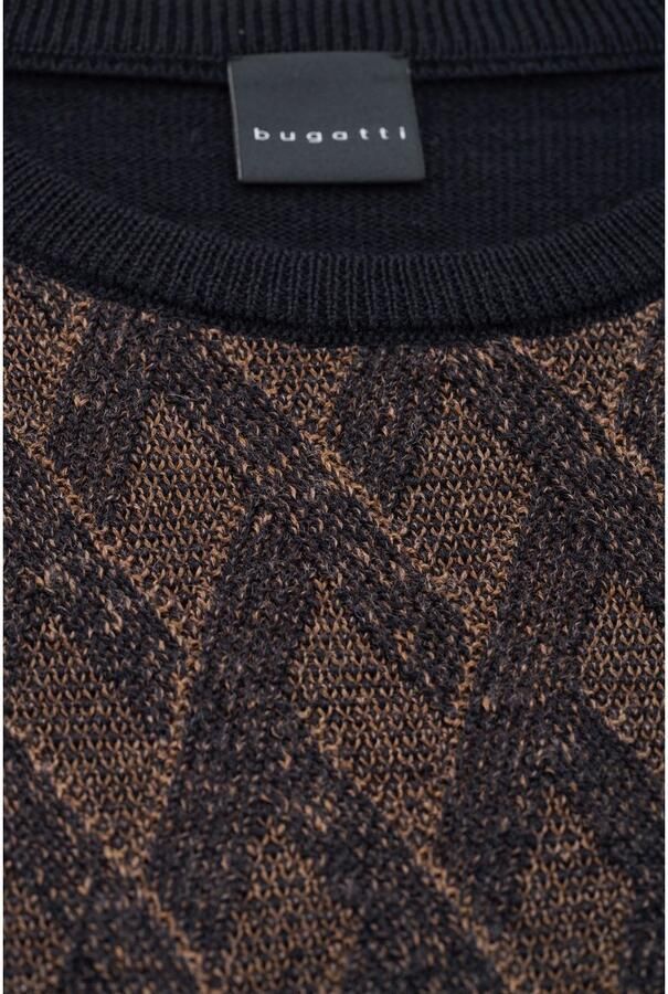 Bugatti Gebreide trui met 2-kleurig ruitpatroon - Foto 4