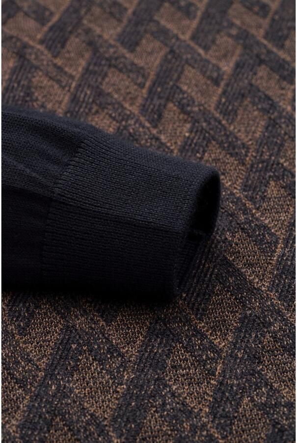 Bugatti Gebreide trui met 2-kleurig ruitpatroon - Foto 5