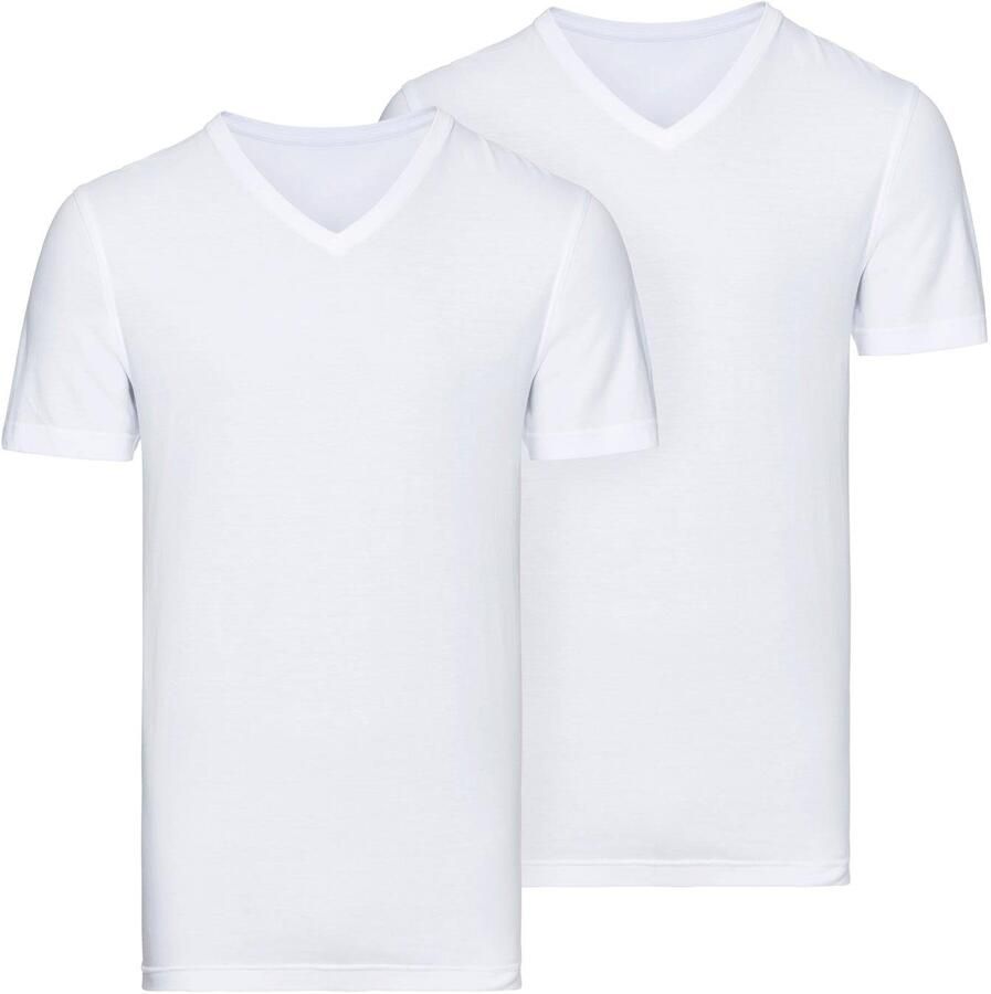 Bugatti T-shirt Bari V-hals korte mouw basic katoen zacht ade d (Set van 2) - Foto 7