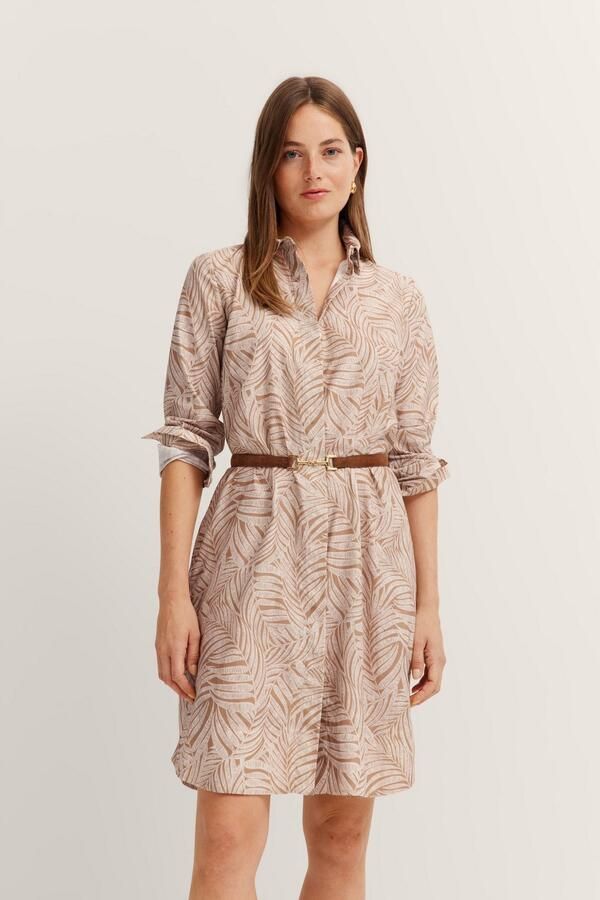 Bugatti Jurk met overhemdkraag met grafische print - Foto 7