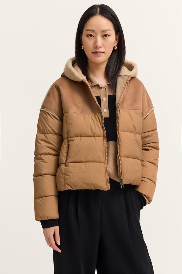 Bugatti Kort jack Regular fit met capuchon en imitatiebont - Foto 8