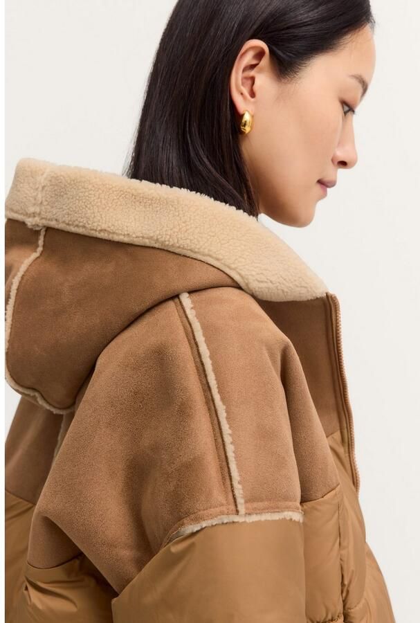 Bugatti Kort jack Regular fit met capuchon en imitatiebont - Foto 5