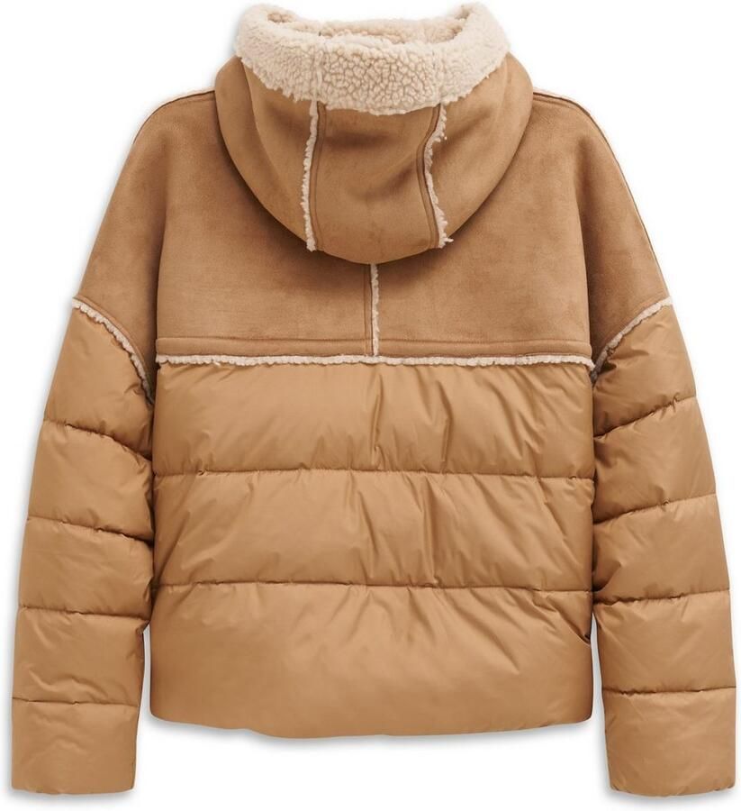 Bugatti Kort jack Regular fit met capuchon en imitatiebont