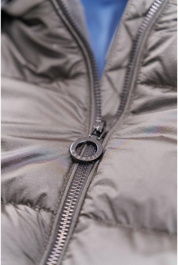 Bugatti Gerecyclede nylon gewatteerde jas met nepbont kraag Gray Dames - Foto 2