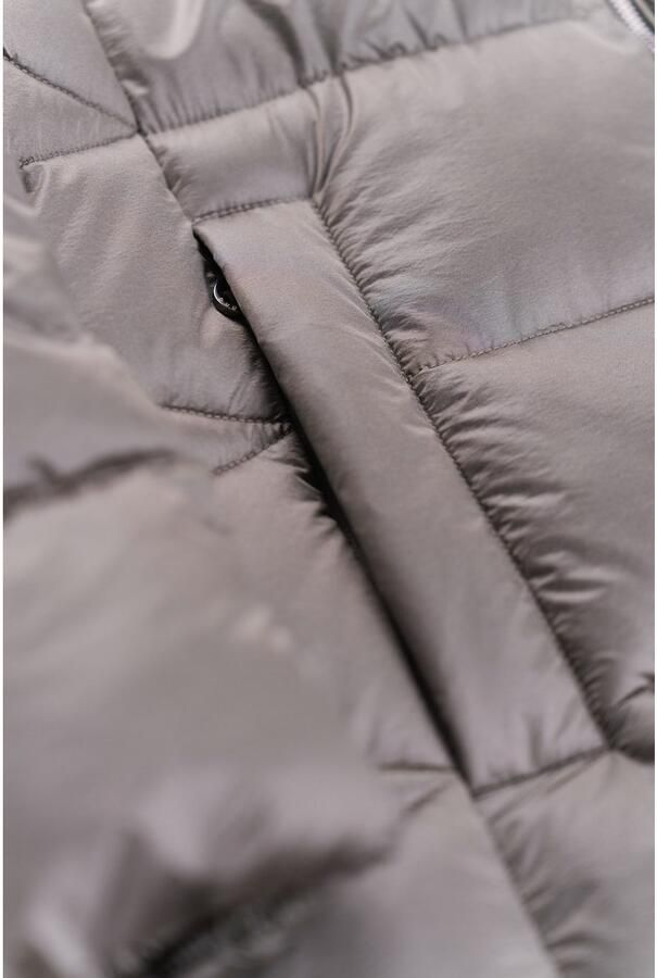 Bugatti Gerecyclede nylon gewatteerde jas met nepbont kraag Gray Dames - Foto 3