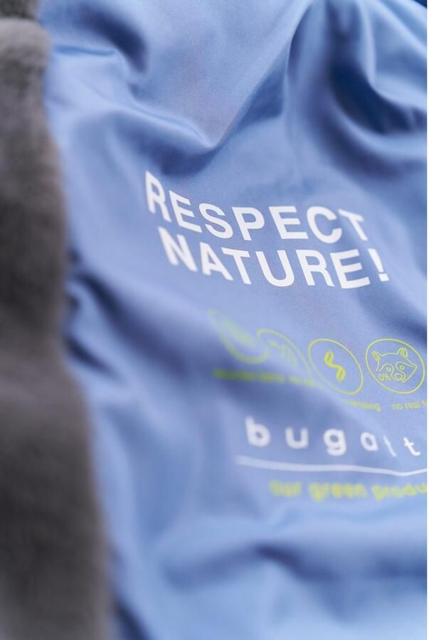 Bugatti Gerecyclede nylon gewatteerde jas met nepbont kraag Gray Dames - Foto 7