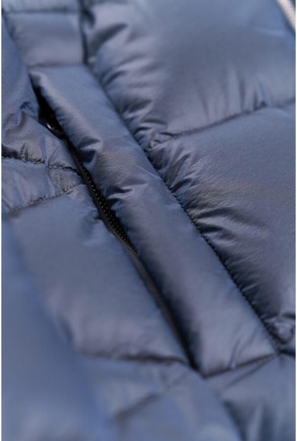 Bugatti Changierenden Steppjacke met Kunstbont kraag Blue Dames - Foto 6