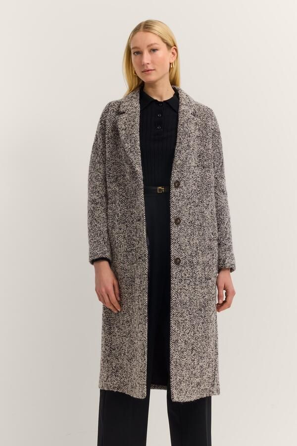 Bugatti Lange jas Loose fit met reverskraag & flexcity stretch - Foto 8