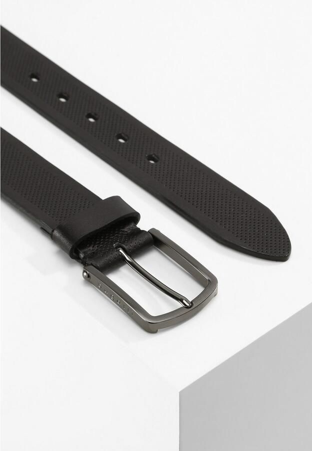 Bugatti Leren riem met gestructureerd motief - Foto 2