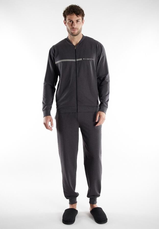 Bugatti Loungepak Bologna Ritssluiting met logo ronde hals lange mouw lange broek (2-delig) - Foto 7