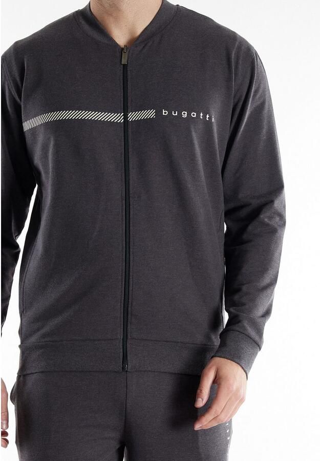 Bugatti Loungepak Bologna Ritssluiting met logo ronde hals lange mouw lange broek (2-delig) - Foto 2