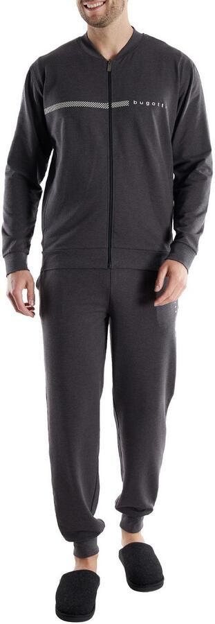 Bugatti Loungepak Bologna Ritssluiting met logo ronde hals lange mouw lange broek (2-delig) - Foto 6