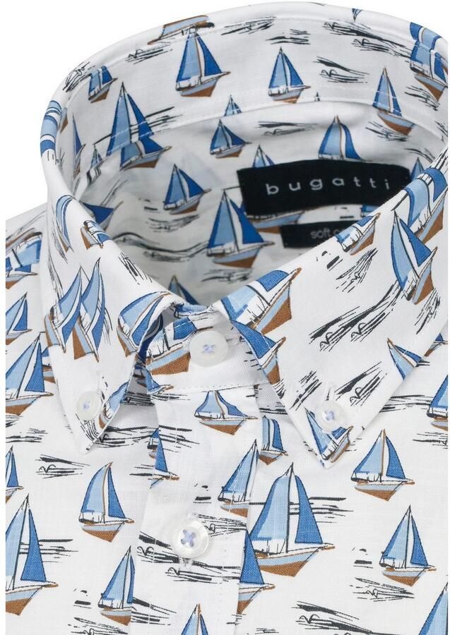 Bugatti Overhemd met korte mouwen met button-downkraag - Foto 3