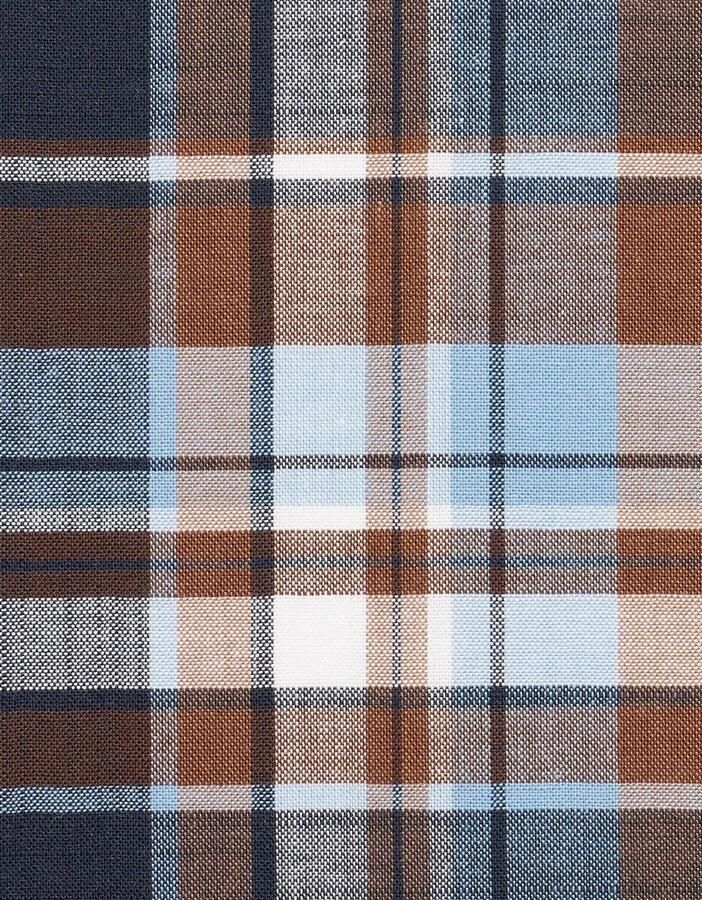 Bugatti Overhemd met korte mouwen met ruitmotief