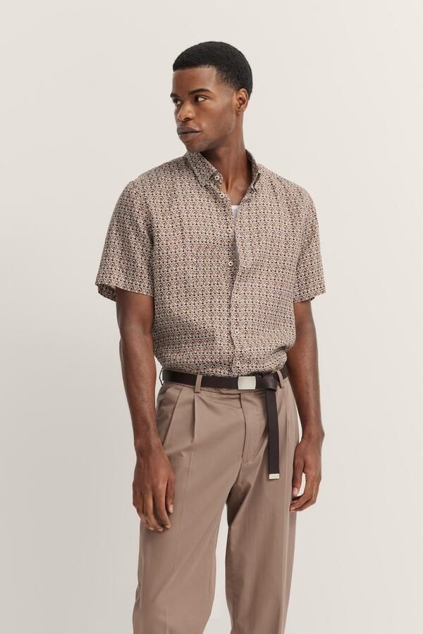 Bugatti Overhemd met korte mouwen van linnen - Foto 7