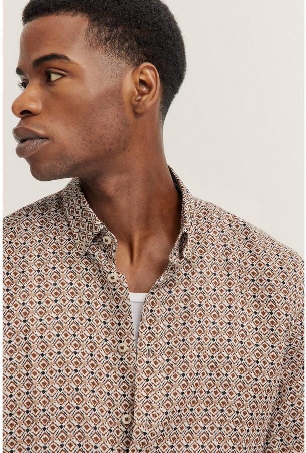 Bugatti Overhemd met korte mouwen van linnen - Foto 4