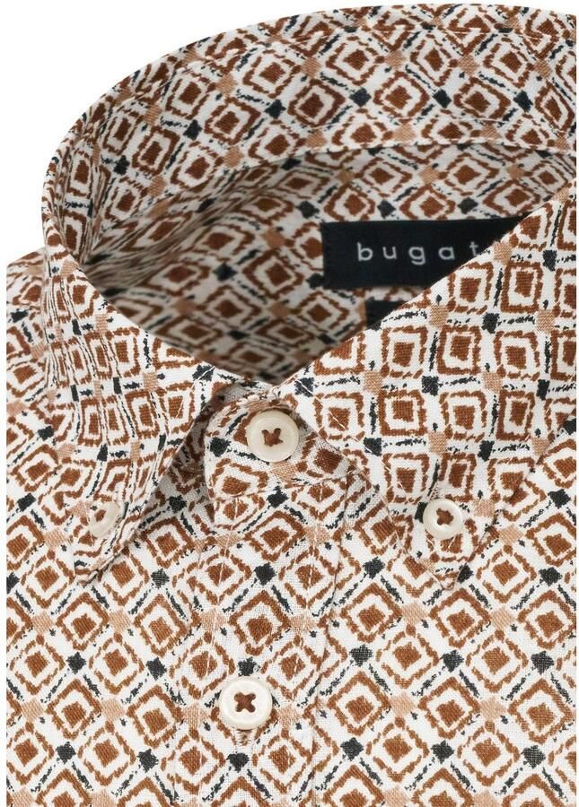 Bugatti Overhemd met korte mouwen van linnen - Foto 3